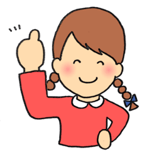 Girl of the freehand drawing sticker #10212119