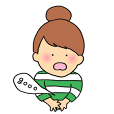 Girl of the freehand drawing sticker #10212120