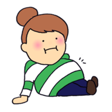 Girl of the freehand drawing sticker #10212122