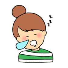 Girl of the freehand drawing sticker #10212123