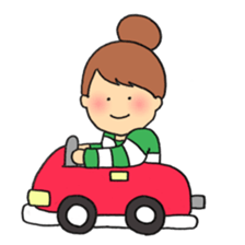 Girl of the freehand drawing sticker #10212125