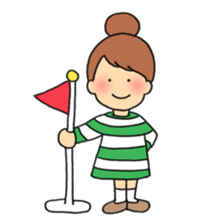 Girl of the freehand drawing sticker #10212126