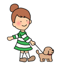 Girl of the freehand drawing sticker #10212127