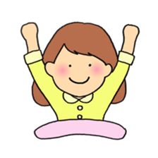 Girl of the freehand drawing sticker #10212128