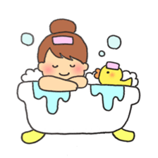 Girl of the freehand drawing sticker #10212130