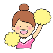 Girl of the freehand drawing sticker #10212133