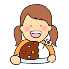 Girl of the freehand drawing sticker #10212134