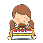 Girl of the freehand drawing sticker #10212135