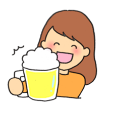 Girl of the freehand drawing sticker #10212146