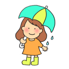 Girl of the freehand drawing sticker #10212147