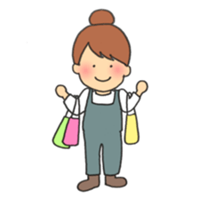 Girl of the freehand drawing sticker #10212149