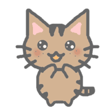 brown tabby cat sticker #10212473