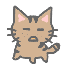 brown tabby cat sticker #10212477