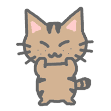brown tabby cat sticker #10212482