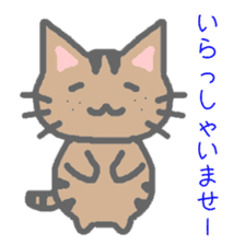 brown tabby cat sticker #10212488