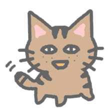 brown tabby cat sticker #10212494