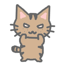 brown tabby cat sticker #10212507