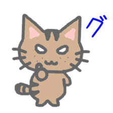 brown tabby cat sticker #10212508