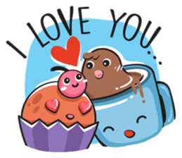 CUPCAKE LOVE: A sweet story sticker #10214315