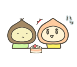 The Peach and Chestnut Sticker sticker #10214514