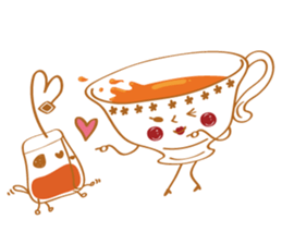 Tea Lady and a cute pet sticker #10215519