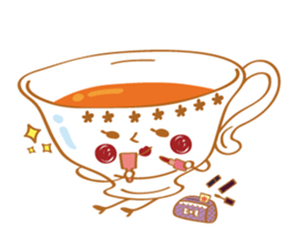 Tea Lady and a cute pet sticker #10215541