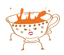 Tea Lady and a cute pet sticker #10215547