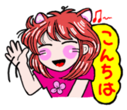 Girl in Japanese Kansai sticker #10215592