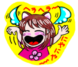 Girl in Japanese Kansai sticker #10215614