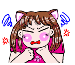 Girl in Japanese Kansai sticker #10215624