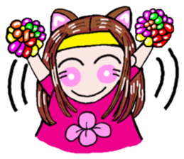 Girl in Japanese Kansai sticker #10215626