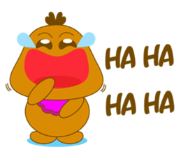 Cute Baby Brown Monster sticker #10216312