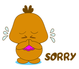 Cute Baby Brown Monster sticker #10216313