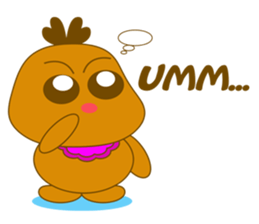 Cute Baby Brown Monster sticker #10216315