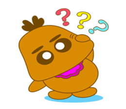 Cute Baby Brown Monster sticker #10216316