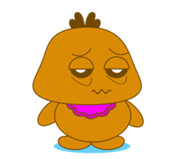 Cute Baby Brown Monster sticker #10216318
