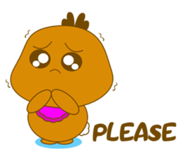 Cute Baby Brown Monster sticker #10216319