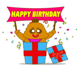 Cute Baby Brown Monster sticker #10216320