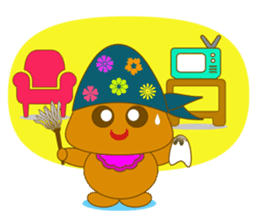 Cute Baby Brown Monster sticker #10216321