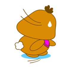 Cute Baby Brown Monster sticker #10216323