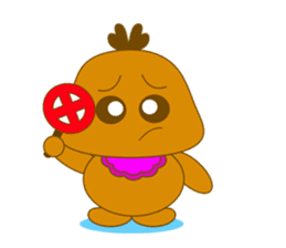 Cute Baby Brown Monster sticker #10216324