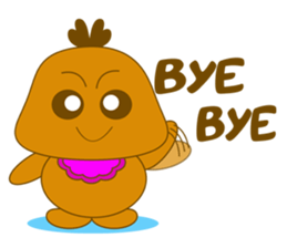 Cute Baby Brown Monster sticker #10216325