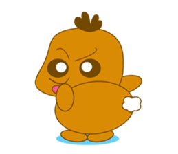 Cute Baby Brown Monster sticker #10216326