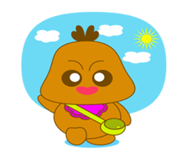 Cute Baby Brown Monster sticker #10216327