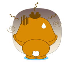 Cute Baby Brown Monster sticker #10216330