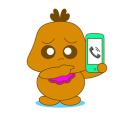 Cute Baby Brown Monster sticker #10216331
