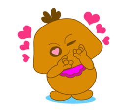 Cute Baby Brown Monster sticker #10216333