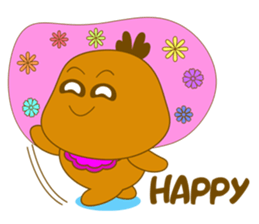 Cute Baby Brown Monster sticker #10216334