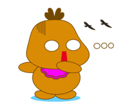 Cute Baby Brown Monster sticker #10216335