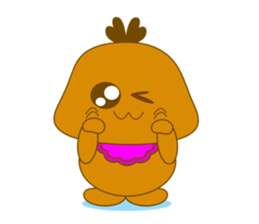 Cute Baby Brown Monster sticker #10216338